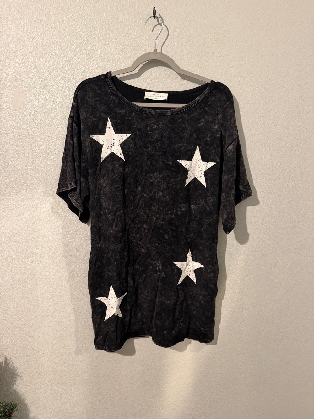 American Threads Black Mineral Wash Star Tee
